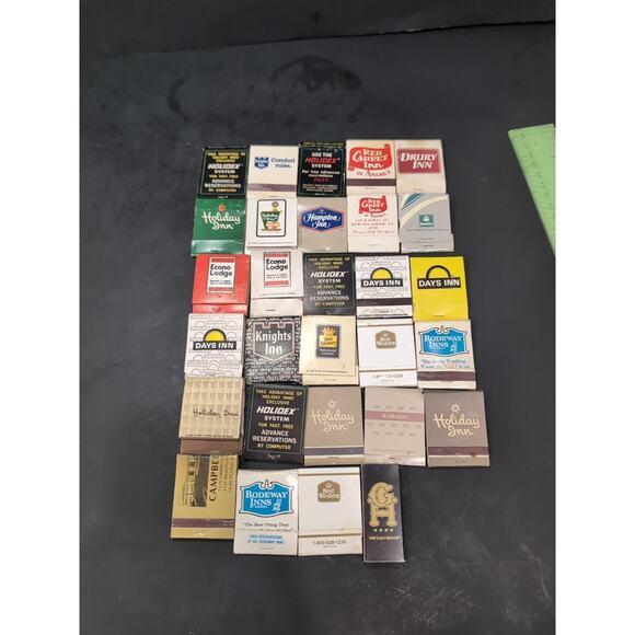 Vintage Match Boxes Lot, 30 Random Inns, Unstruck Matches Collectible Matchbooks - Picture 1 of 3